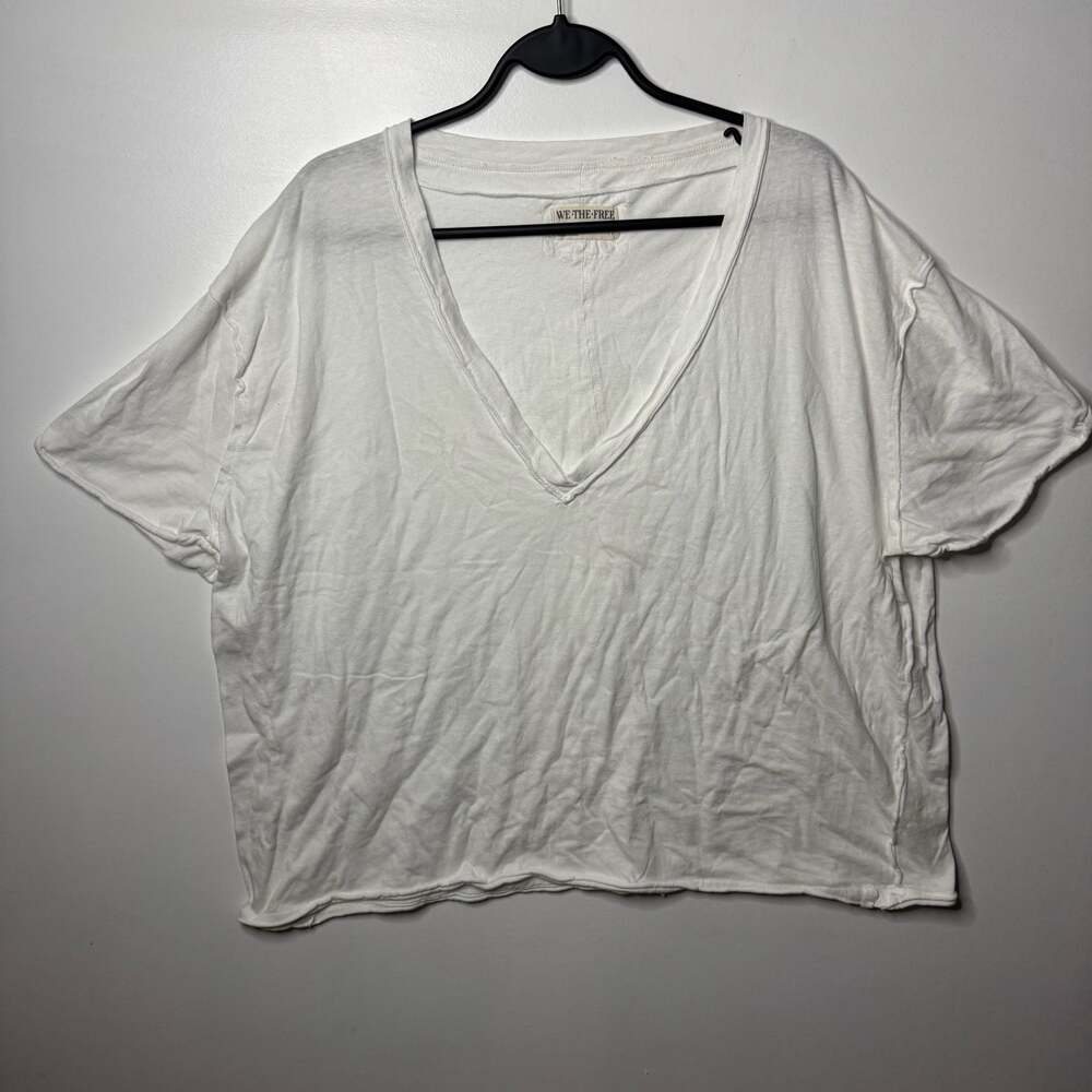 We The Free Nina V-Neck Medium Oversized Short Sleeve Tee